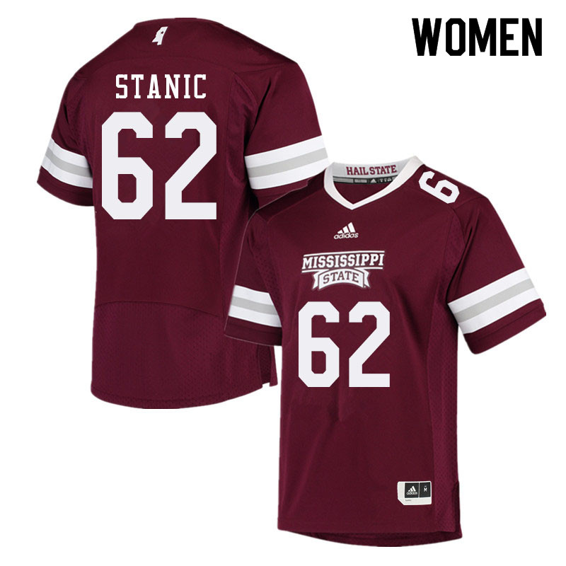 Women #62 Matt Stanic Mississippi State Bulldogs College Football Jerseys Sale-Maroon - Click Image to Close